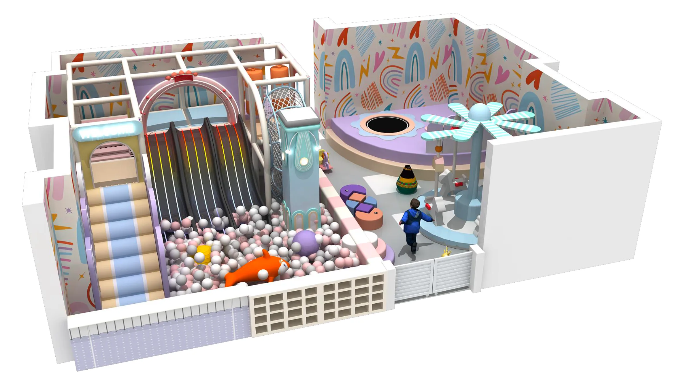 Parque infantil modular interior JPI108