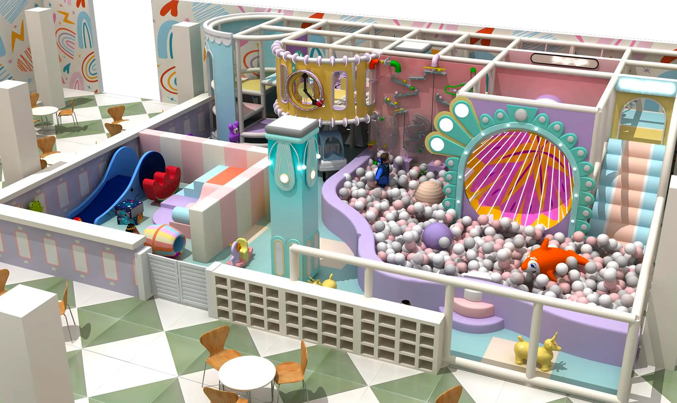Parque infantil modular interior JPI110