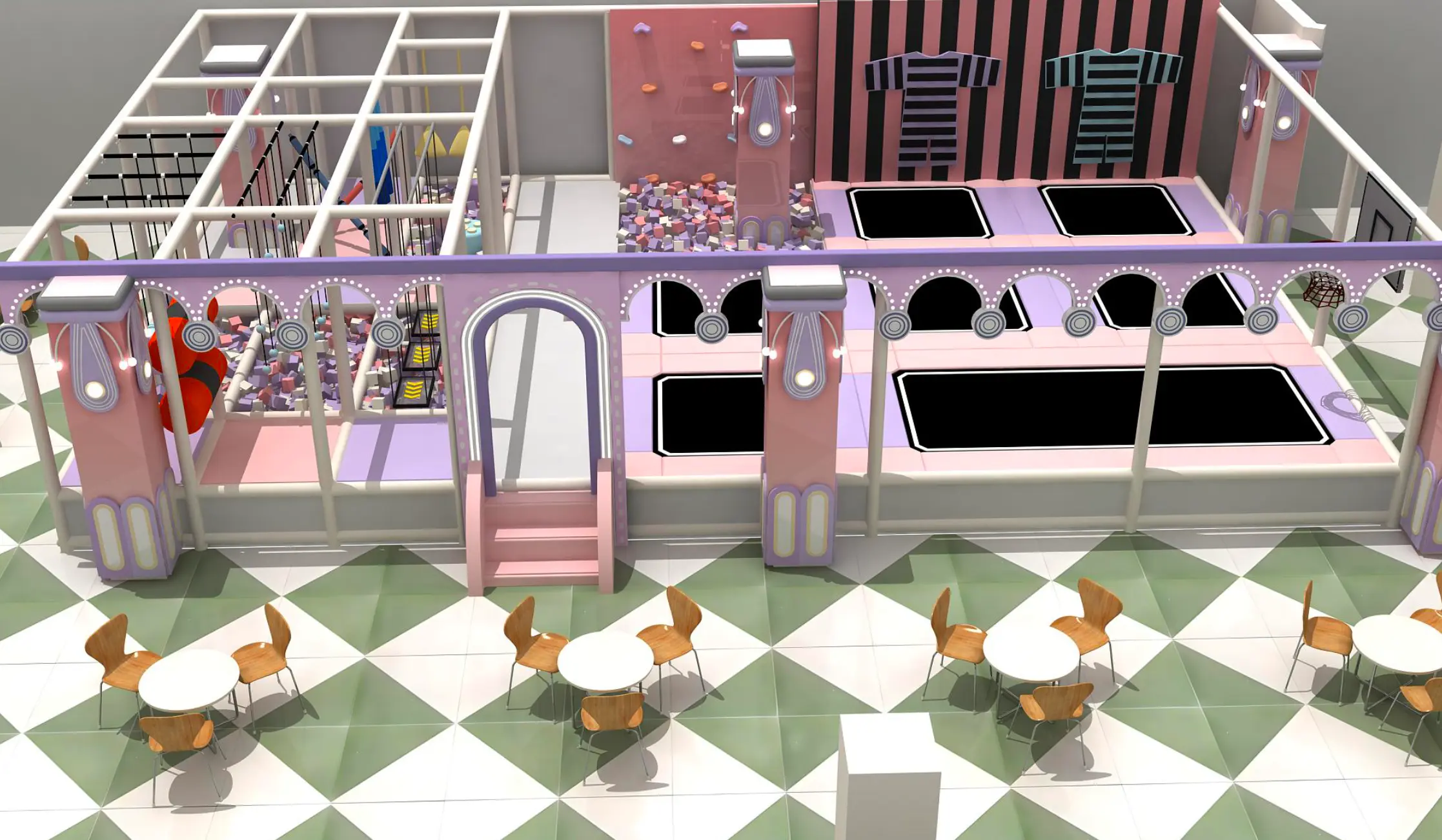 Parque infantil modular interior JPI113