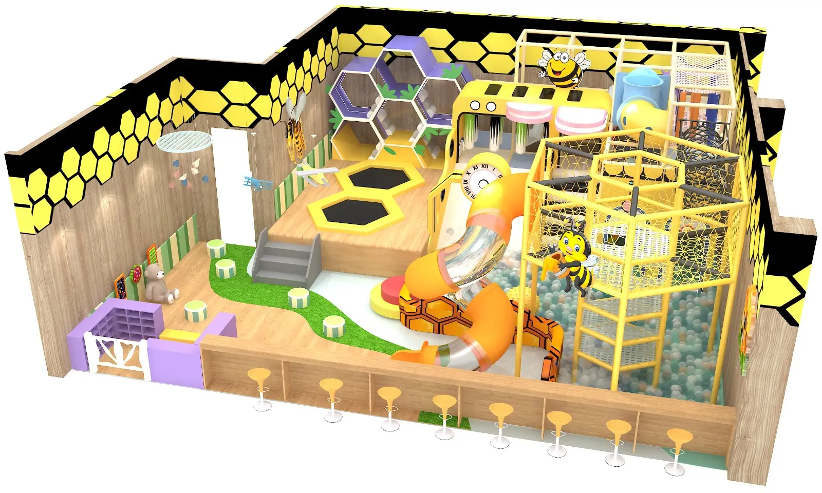 Parque infantil modular interior JPI133