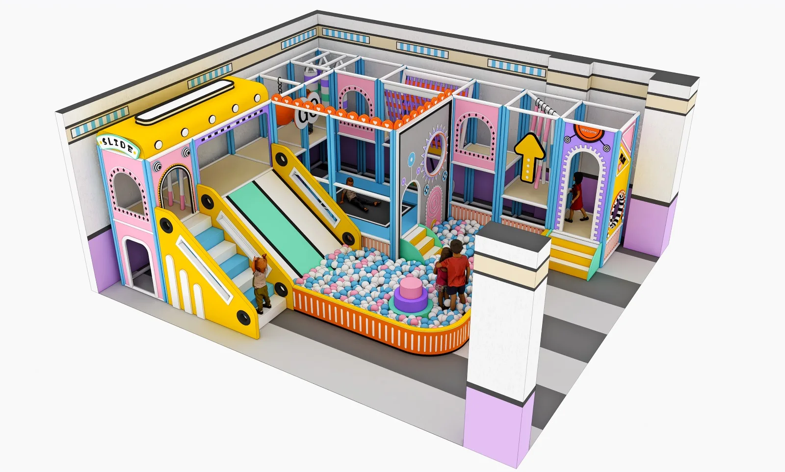 Parque infantil modular interior JPI139