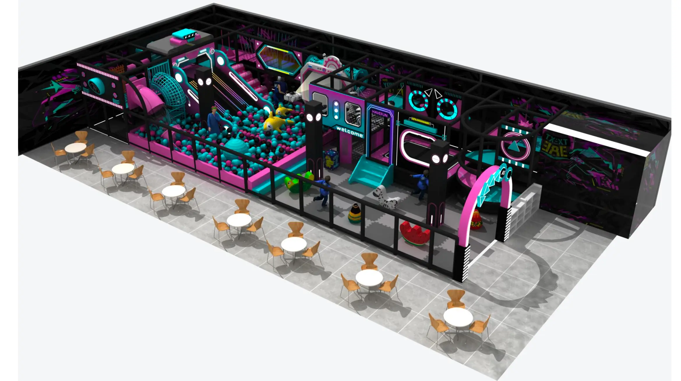 Parque infantil modular interior JPI147