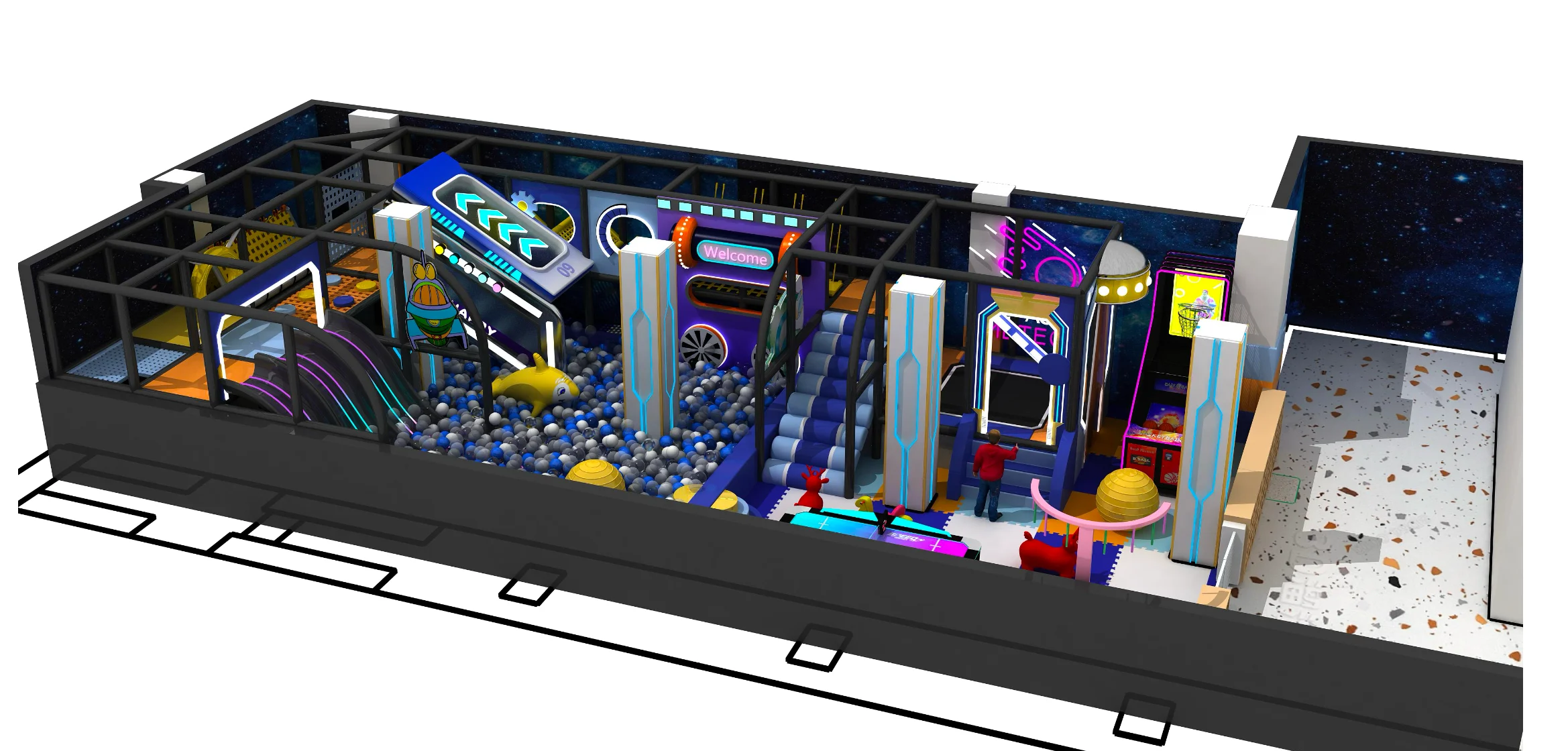 Parque infantil modular interior JPI149