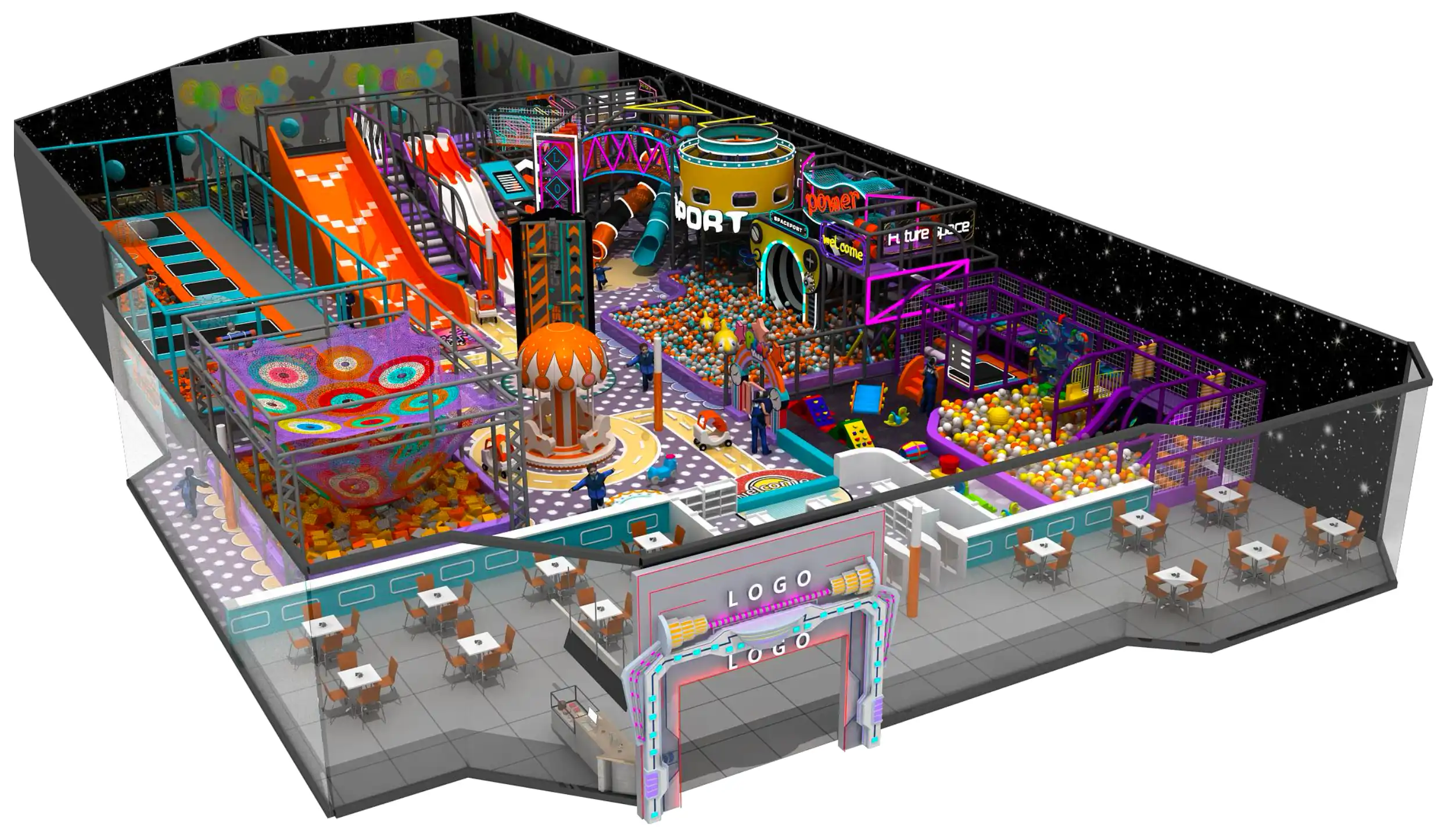 Parque infantil modular interior JPI154