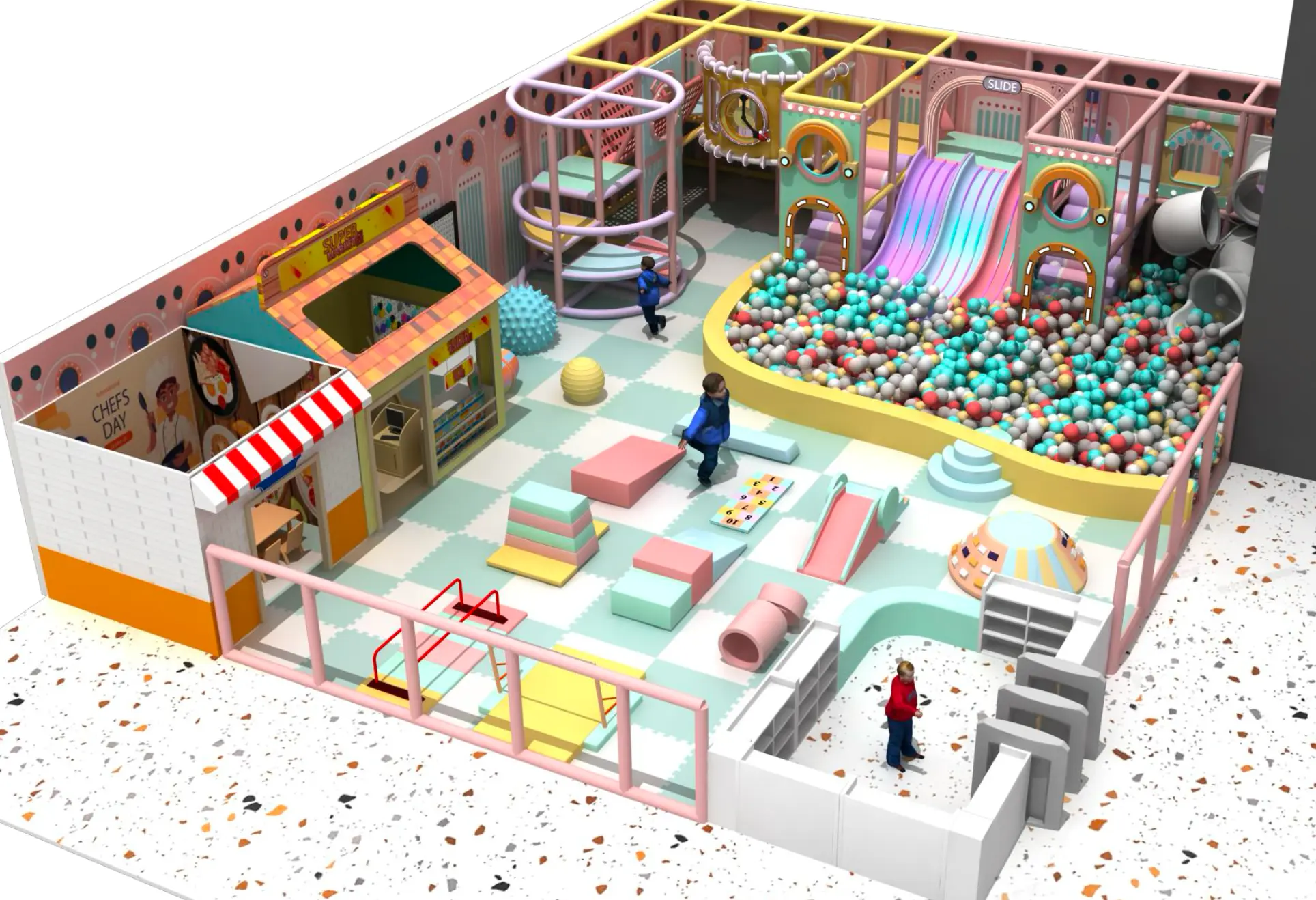 Parque infantil modular interior JPI157