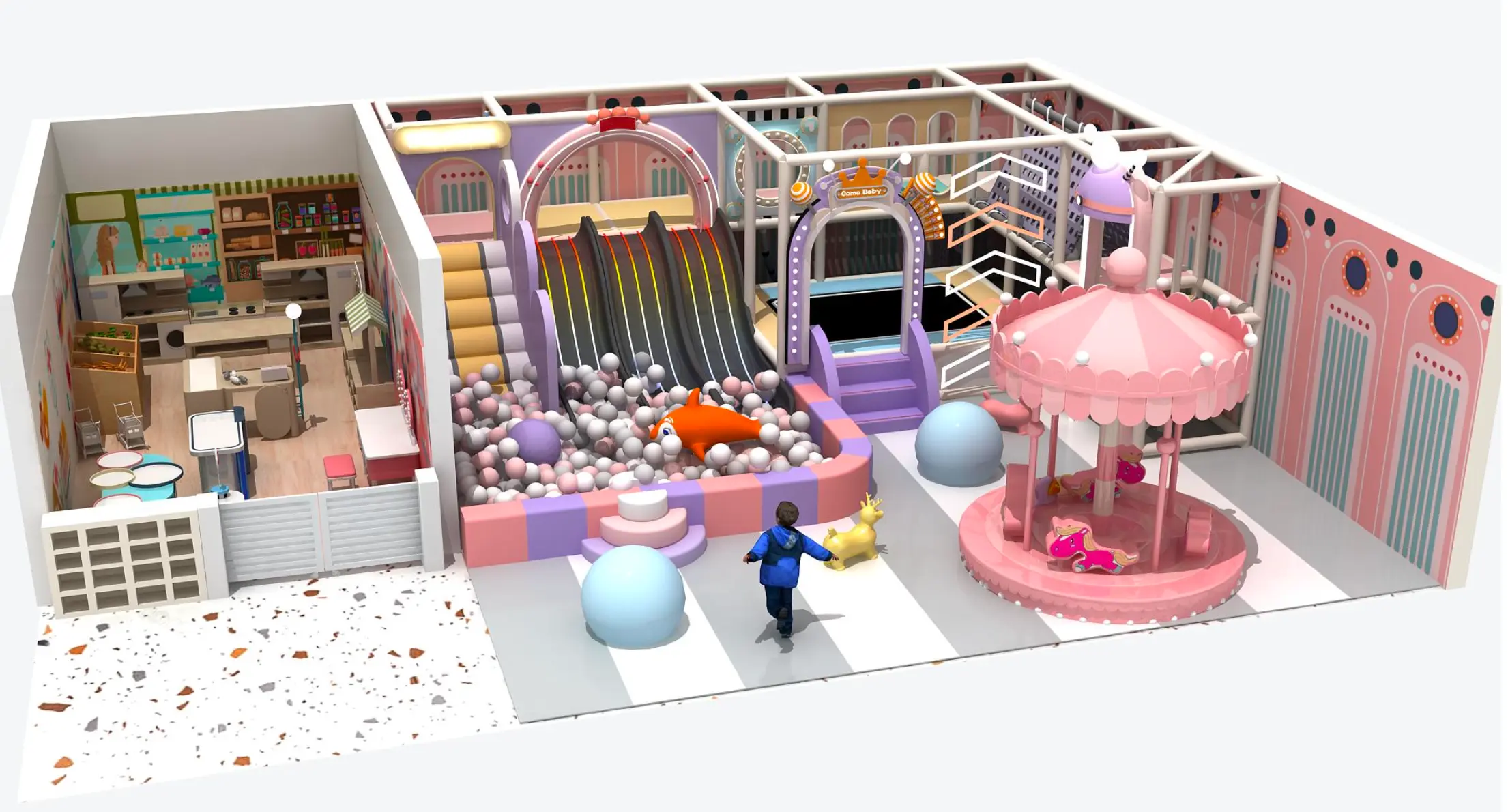 Parque infantil modular interior JPI158